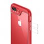 For iPhone 7/8 Plus Case Clear Back Premium Finish frame Ultra clear cover Red
