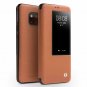 For Huawei Mate 20 Pro Case Slim Folio Genuine Leather with View Window Brown