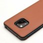 For Huawei Mate 20 Pro Case Slim Folio Genuine Leather with View Window Brown