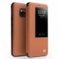 For Huawei Mate 20 Pro Case Slim Folio Genuine Leather with View Window Brown