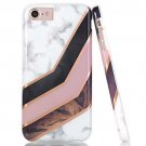 For iPhone 8/7/6/6s Case Rubber Bumper Silicone Protective Slim White Marble