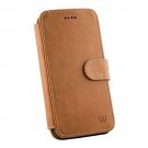 For iPhone X|XS Leather Wallet Case Magnetic Car Vent Mount Included MagneticTan