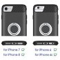 For iPhone 6/6S/7/8 Case Rotating Ring Holder Kickstand Armor Defender Black