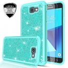 For Samsung Galaxy J7 2017 Case Luxury Glitter Tempered Glass Hybrid Heavy Mint