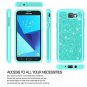 For Samsung Galaxy J7 2017 Case Luxury Glitter Tempered Glass Hybrid Heavy Mint