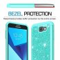 For Samsung Galaxy J7 2017 Case Luxury Glitter Tempered Glass Hybrid Heavy Mint