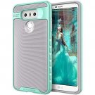 For LG G6 Plus Case Hybrid Scratch Dust Proof Armor Defender Slim GREY/MINT
