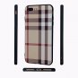 For iphone 7 Plus/iphone 8 Plus Case Retro Plaid Stripes TPU Rubber Khaki Plaid