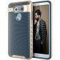 For LG G6 Plus Case Hybrid Scratch Dust Proof Armor Defender Dark Blue/Gold