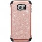 For Samsung Galaxy S6 Case Luxury Glitter Slim Leather Shockproof Rose Gold
