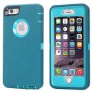 for Apple iPhone 6/6S Case Built in Screen Protector Tough 3 in 1 Rugged Blue