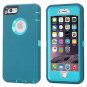 for Apple iPhone 6/6S Case Built in Screen Protector Tough 3 in 1 Rugged Blue