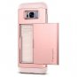 For Samsung Galaxy S8 Case Slim Dual Layer Wallet Card Slot Holder Rose Gold