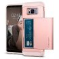 For Samsung Galaxy S8 Case Slim Dual Layer Wallet Card Slot Holder Rose Gold