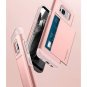 For Samsung Galaxy S8 Case Slim Dual Layer Wallet Card Slot Holder Rose Gold