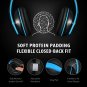 Headphones Mpow 059 Bluetooth Over Ear Hi-Fi Stereo Wireless Headset Black-Blue