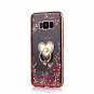 For Galaxy S8 Plus Case Glitter Crystal Heart Floral Slim Luxury Ring Rose Gold