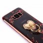 For Galaxy S8 Plus Case Glitter Crystal Heart Floral Slim Luxury Ring Rose Gold
