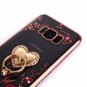 For Galaxy S8 Plus Case Glitter Crystal Heart Floral Slim Luxury Ring Rose Gold