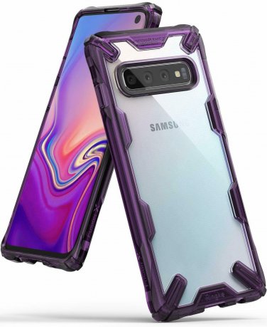 For Samsung Galaxy S10 Case Built in Matrix Rear Renovated Bumper Royal Purple