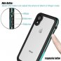 For Apple iPhone XR Case with Built-in Screen Protector Clear Waterproof Blue