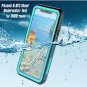 For Apple iPhone XR Case with Built-in Screen Protector Clear Waterproof Blue
