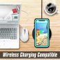 For Apple iPhone XR Case with Built-in Screen Protector Clear Waterproof Blue