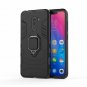 For Xiaomi Pocophone F1 Case Ring Holder Iron Man Design 2 in 1 Hybrid Black