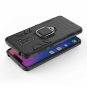 For Xiaomi Pocophone F1 Case Ring Holder Iron Man Design 2 in 1 Hybrid Black