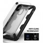 iPhone XR Case Clear Hard PC Back Shock Imbibe Effect Solid Defense Bumper Black