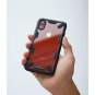 iPhone XR Case Clear Hard PC Back Shock Imbibe Effect Solid Defense Bumper Black