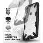 iPhone XR Case Clear Hard PC Back Shock Imbibe Effect Solid Defense Bumper Black