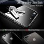 For iPhone 7/8 Plus Case 9H Tempered Glass Back Cover Soft Silicone Bumper Clear