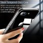 For iPhone 7/8 Plus Case 9H Tempered Glass Back Cover Soft Silicone Bumper Clear