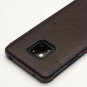 For Huawei Mate 20 Pro Case Slim Folio Genuine Leather with Window Dark Brown