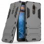 For Nokia 7 Plus Case Dual Layer Armor Hard Slim Hybrid Kickstand Phone Gray