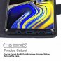 For Galaxy Note 9 Case PU Leather Wallet Wrist Strap 4Slots ID&Credit Card Blue