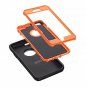 for Apple iPhone 6/6S Case Built Screen Protector Tough 3in1 Rugged Black Orange