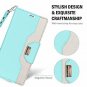 For Galaxy Note 9 Wallet Case Card Slots Mirror Wristlet Folding Stand Mint