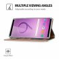 For Galaxy Note 9 Wallet Case Card Slots Mirror Wristlet Folding Stand Mint
