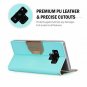 For Galaxy Note 9 Wallet Case Card Slots Mirror Wristlet Folding Stand Mint