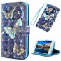 For Samsung Galaxy S7 Case Wallet Leather Credit Card ID Holders  Gold Butterfly