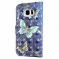 For Samsung Galaxy S7 Case Wallet Leather Credit Card ID Holders  Gold Butterfly