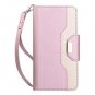 For Google Pixel 3 XL Wallet Case Mirror Wristlet Folding Stand Protective Pink