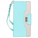 For Google Pixel 3 XL Wallet Case Mirror Wristlet Folding Stand Protective Mint