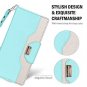 For Google Pixel 3 XL Wallet Case Mirror Wristlet Folding Stand Protective Mint
