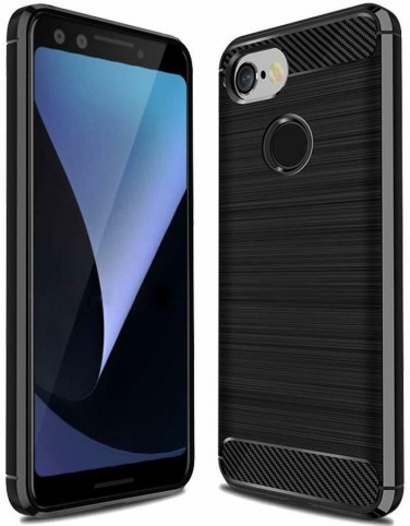 For Google Pixel 3 Case TPU Shock Absorption Technology Raised Bezels Black