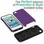 iPhone 5/5s/SE Case Dual Guard Protective Shock-Absorbing Rugged Purple