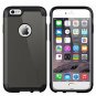 For iPhone 6/6s Case Armor Shock Absorbing Heavy Duty Dual Lay Black/Gunmetal