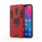 For Xiaomi Pocophone F1 Case Ring Holder Iron Man Design 2 in 1 Hybrid Red